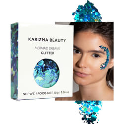 KARIZMA Mermaid Dreams Glitter. 10g Chunky Face Glitter  Hair Glitter  Eye Glitter  Body Glitter for Women. Rave Glitter  Festival Accessori