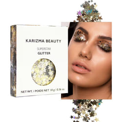 KARIZMA Superstar Glitter. 10g Chunky Face Glitter  Hair Glitter  Eye Glitter and Body Glitter for Women. Rave Glitter  Festival Accessories