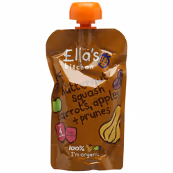 Ella's Kitchen Stage 1 From 4 Months Organic Butternut Squash, Carrot, Apple and Prune 120 g (Pack of 7)