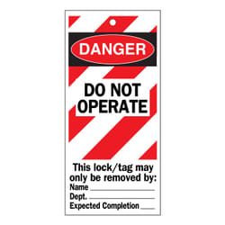 Brady 230781 lockout tagout device Lockout tagout tag Black, Red, White Nylon