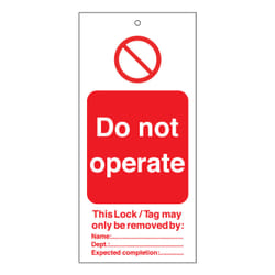Brady 225407 lockout tagout device Lockout tagout tag Red, White Nylon