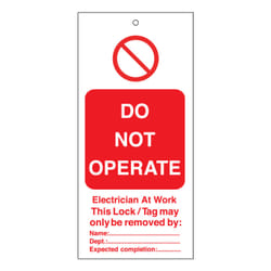 Brady 225414 lockout tagout device Lockout tagout tag Red, White Nylon