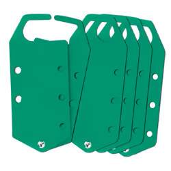 Brady 225198, Lockout hasp, Green, Aluminium, Mechanical risk, 5 pc(s), 76.2 mm