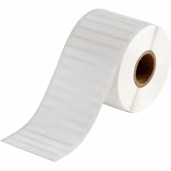 Brady THT-142-481-2.5-SC, White, Self-adhesive printer label, Die-cut label, Polyester, Thermal transfer, Acrylic
