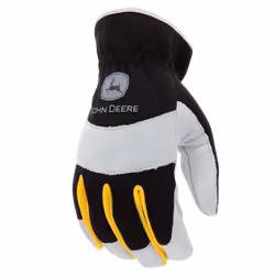 West Chester John Deere JD86020-XL Split Cowhide Palm Gloves - Yellow/