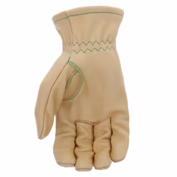 John Deere JD84013-L Men's Water Resistant Leather Gloves  Abrasion Resistant  Durable  Tan  Large