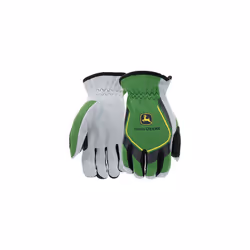 John Deere Men's Split Cowhide Leather Palm Gloves Cut Resistant Key