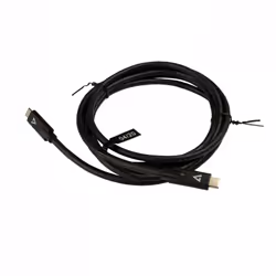 V7 Black USB Cable USB-C Male to USB-C Male 2m 6.6ft - Additional view 5