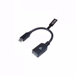V7 Black USB Cable USB 3.0 A Female to USB-C Male 0.3m 1ft - Additional view 7