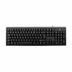 V7 USB/PS2 Wired Keyboard – FR, Black