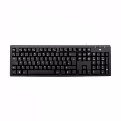 V7 USB/PS2 Wired Keyboard – UK, Black