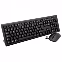 V7 Wireless Keyboard and Mouse Combo – UK, Black