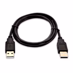 V7 Black USB Cable USB 2.0 A Male to USB 2.0 A Male 2m 6.6ft, 2 m, USB A, USB A, USB 1.0, 0.48 Gbit/s, Black