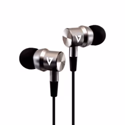 V7 3.5 mm Noise Isolating Stereo Earbuds with In-line Mic, iPad, iPhone, Mp3, iPod, iPad, Tablets, Smartphone, Laptop Compute ...