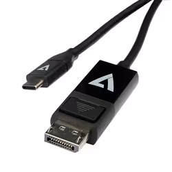 V7 V7UCDP-2M, USB Type-C 3.2 Gen 1, DisplayPort, 2 m, Black