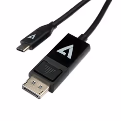 V7 V7UCDP-2M cable gender changer USB Type-C 3.2 Gen 1 DisplayPort Black