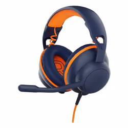 V7 Safe Sound 2 Education Headset - Stereo - Mini-phone (3.5mm) - USB-A - USB-C - Wired - On-ear - Binaural - Circumaural - 1.8 m /6 ft Cable - Inline Controller - Configurable Acoustic Output - Noise Cancelling - Bi-directional Microphone - Adjustable Padded Headband and Ear Cushions - Antimicrobial Construction - Blue and Orange
