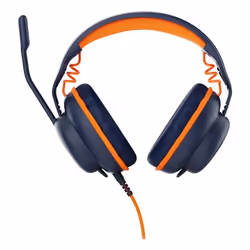 V7 Safe Sound 2 Education Headset - Stereo - Mini-phone (3.5mm) - USB-A - USB-C - Wired - On-ear - Binaural - Circumaural - 1.8 m /6 ft Cable - Inline Controller - Configurable Acoustic Output - Noise Cancelling - Bi-directional Microphone - Adjustable Padded Headband and Ear Cushions - Antimicrobial Construction - Blue and Orange - Additional view 6