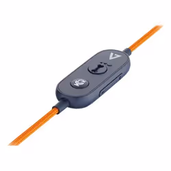 V7 Safe Sound 2 Education Headset - Stereo - Mini-phone (3.5mm) - USB-A - USB-C - Wired - On-ear - Binaural - Circumaural - 1.8 m /6 ft Cable - Inline Controller - Configurable Acoustic Output - Noise Cancelling - Bi-directional Microphone - Adjustable Padded Headband and Ear Cushions - Antimicrobial Construction - Blue and Orange - Additional view 8