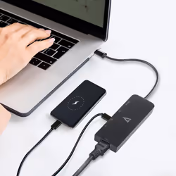 V7 2.5G Ethernet Adapter USB-C Male to USB A Female x 2, USB-C Female x1, RJ45 Female x1 Black - Additional view 7
