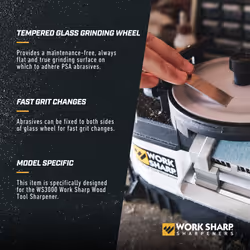 Work Sharp WSSA0002023 Tempered Glass Wheel (WS3000 ONLY)