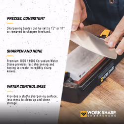 Benchtop Whetstone Knife Sharpener - for Knives & Edged Tools - Kitchen, Pocket, & Fillet