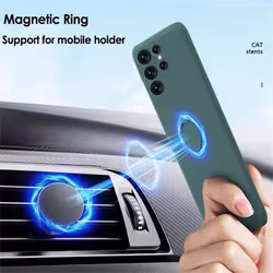 Magnetic Holder Case For Samsung Galaxy S24 S23 S22 S21 S20 FE Note 20 A54 A53 - Pink, S21 Plus