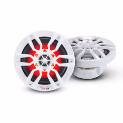 DS18 Hydro NXL-6 - High End Coaxial Speaker Pair - 2-Way Marine Speaker w/Integrated RGB Lights - 300 Watt - 100% UV Stable - ...