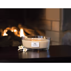 Woodwick Ellipse Scented Candle  Vanilla Bean  16oz | Up to 50 Hours Burn Time