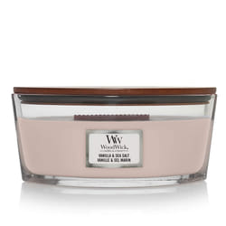 WoodWick Ellipse Vanilla & Sea Salt Scented Candle  16oz | Up to 50 Hours Burn Time  Ideal for Dwelling Decor and Gifts