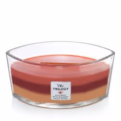 Woodwick Ellipse Scented Candle Autumn Harvest Trilogy 16oz | Up to 50 Hours Burn Time