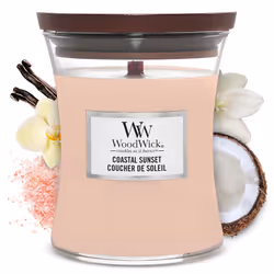 Medium Hourglass Scented Candle with Pluswick Innovation, Paraffin, Coastal Sunset