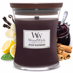 Medium Hourglass Scented Candle with Pluswick Innovation, Spiced Blackberry