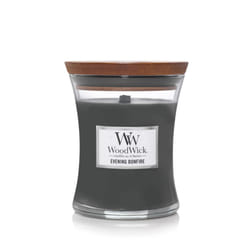 WoodWick Medium Hourglass Candle  Evening Bonfire - Premium Soy Blend Wax  Pluswick Innovation Wood Wick  Made in USA