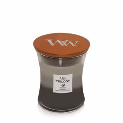 WoodWick Medium Hourglass Candle Warm Woods - Premium Soy Blend Wax Pluswick Innovation Wood Wick Made in USA