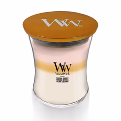 WoodWick Island Getaway Scented Trilogy Medium Hourglass Candle  Crackles at it Burns  Great for gifting  9.7oz