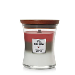 WoodWick Medium Hourglass Candle  Winter Garland - Premium Soy Blend Wax  Pluswick Innovation Wood Wick  Made in USA | Holiday Gifts for All
