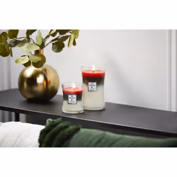 WoodWick Medium Hourglass Candle  Winter Garland - Premium Soy Blend Wax  Pluswick Innovation Wood Wick  Made in USA | Holiday Gifts for All