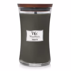 WoodWick Large Hourglass Candle  Fraser Fir - Premium Soy Blend Wax  Pluswick Innovation Wood Wick  Made in USA