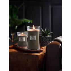 WoodWick Large Hourglass Candle  Sand/Driftwood - Premium Soy Blend Wa