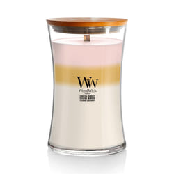 WoodWick Large Hourglass Candle  Island Getaway - Premium Soy Blend Wax  Pluswick Innovation Wood Wick  Made in USA
