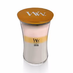 WoodWick Large Hourglass Candle  Island Getaway - Premium Soy Blend Wax  Pluswick Innovation Wood Wick  Made in USA