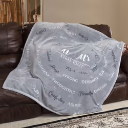 Mom's Time Out Velvet Luxury Throw Blanket 50x60 Soft Sentiments Gray