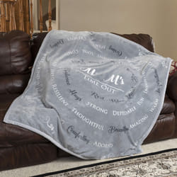 Mom's Time Out Velvet Luxury Throw Blanket 50x60 Soft Sentiments Gray