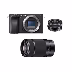 SONY A6400 Body Black + 16-50MM F3.5-5.6 OSS + 55-210MM F4.5-6.3 OSS