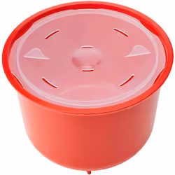 Sistema 1110ZS Microwave Rice Cooker | 2.6 L | Dishwasher Safe Small Rice Cooker | BPA-Free | Red/Clear
