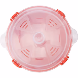 Sistema 1110ZS Microwave Rice Cooker | 2.6 L | Dishwasher Safe Small Rice Cooker | BPA-Free | Red/Clear