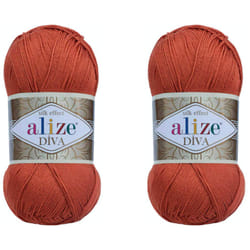 Alize Diva Yarn Hand Knitting Yarn 100 Microfiber Acrylic Yarn Alize Diva Silk Effect Thread Crochet Art Lace Craft Lot of 2 sk