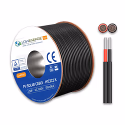 Solar Panel Cable H1Z2Z2-K Double insulated 1800V high performance Cut to Length Twin Core 4mm2 Choice Of Lengths - 2 metres