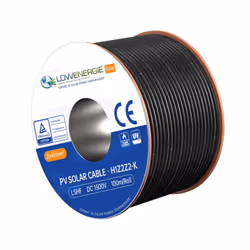Solar Panel H1Z2Z2-K PV Cable Twin Core  DC Lengths 6mm UV Resist - 2 Meters